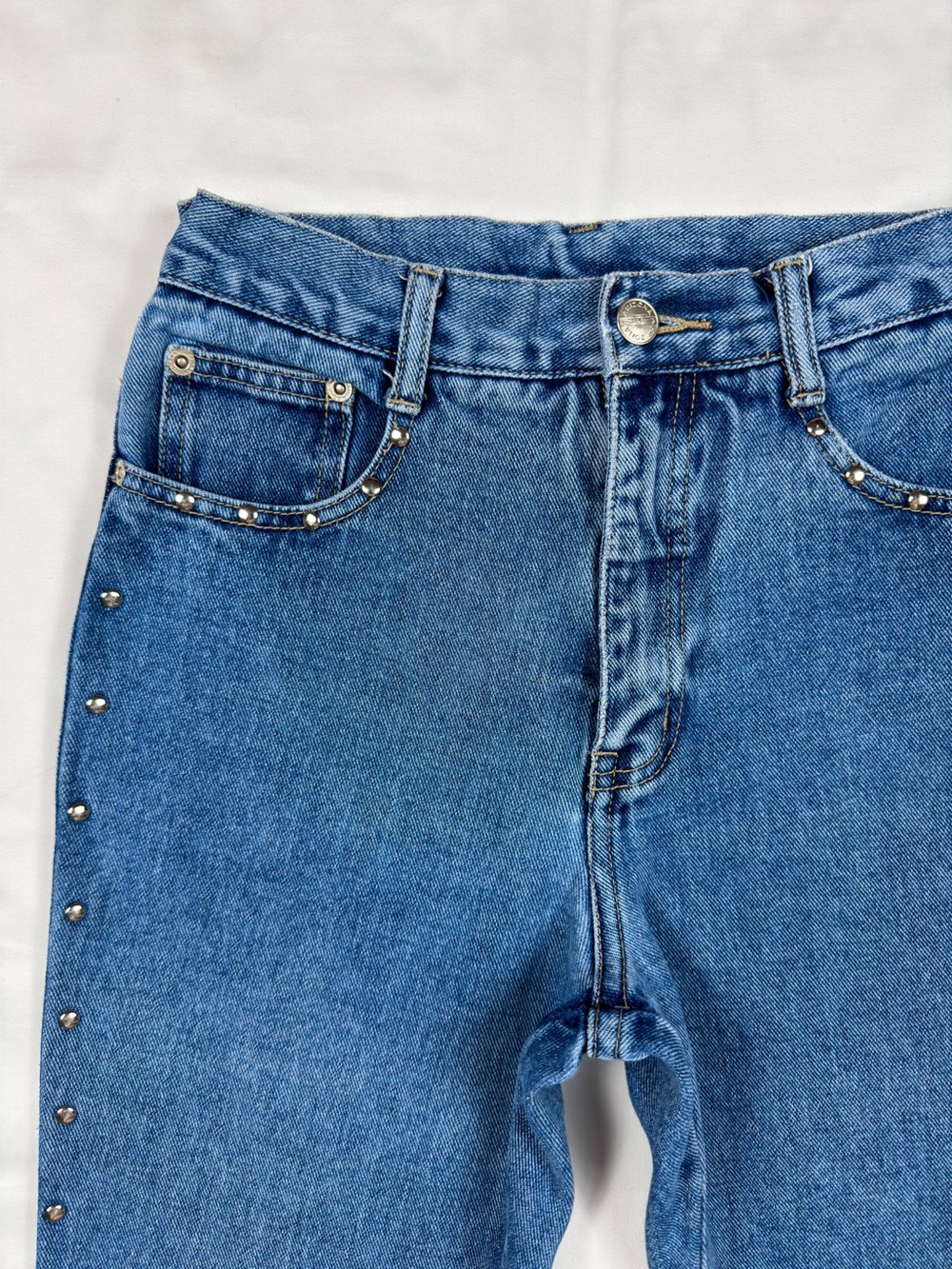 Vintage Y2K Arizona Studded Flare Jeans - Picture 6 of 8